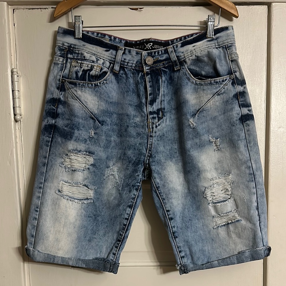 ❤️ 3/$15 Men's Distressed XRAY Denim Shorts 34 W